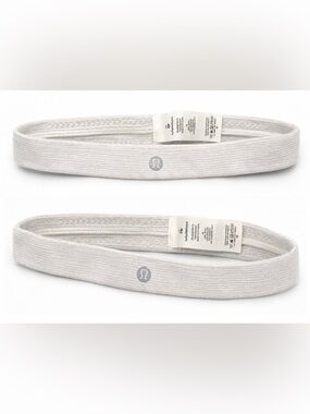 Lululemon White Skinny Headband | Athletic Yoga Running Workout